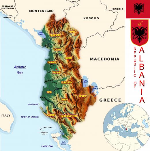 Albania is included in the Balkans.