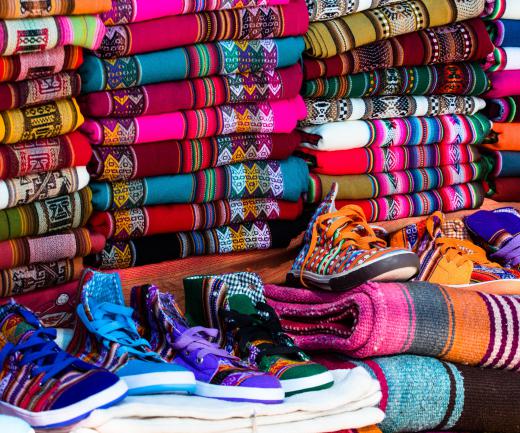 Mexican and Guatemalan sarapes are made in myriad patterns and colors.