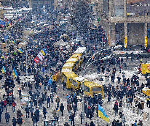 Protests against  Ukrainian President Viktor Yanukovych turned violent in the 2014 Euromaidan revolution, with some protestors bringing Molotov cocktails to use against the police.