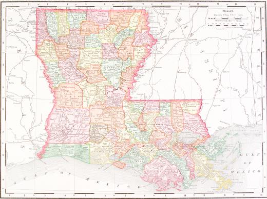 Louisiana has administrative parishes rather than counties.