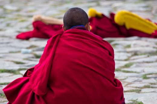 Mahayana Buddhism is led by monks.