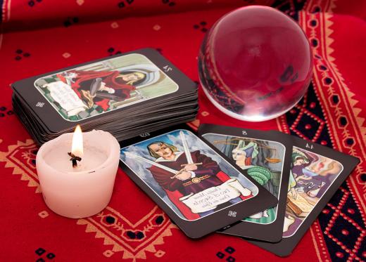 Tarot cards employ the Greek classical elements.