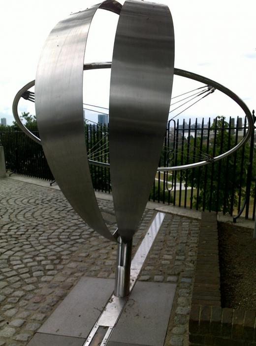 Sculpture on the Prime Meridian, near the Greenwich Observatory.